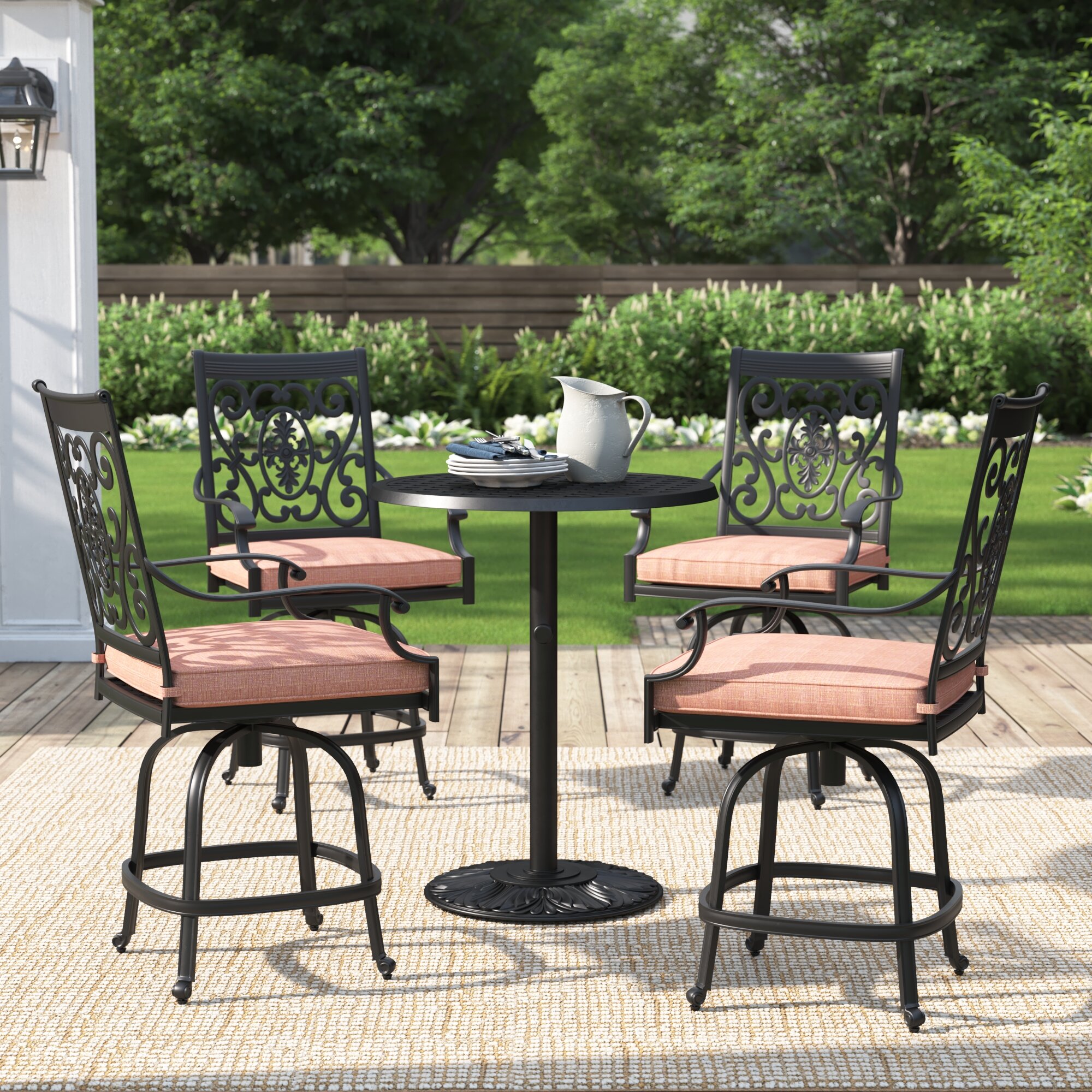 Metal best sale outdoor stool