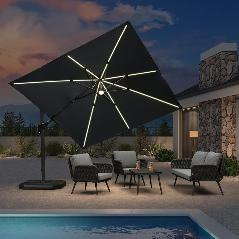 304cm Cantilever Parasol, Grey