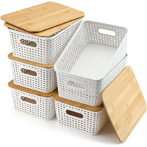 Citylife Small Plastic Storage Basket Bathroom Shelf Baskets Kitchen  Organizing Pantry Storage Bins Plastic Baskets with Handles Basket  Organizer for