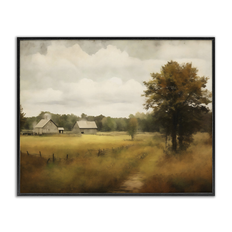 Giclée encadrée Old Country, H 11 po x l 14 po, Giclée encadrée noir minuit
