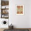 «The Creative Bunch Studio», plante d'intérieur abstraite orange sur fond brun clair encadrée sur papier par The Creative Bunch Studio-91291774-91291780