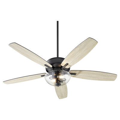 Ventilateur de plafond transitionnel noir 52 po Breeze - noir texturé
