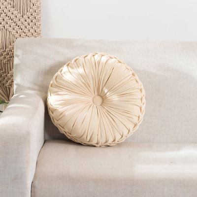 Coussin décoratif ultra doux en velours rond pour canapé (15 pouces)