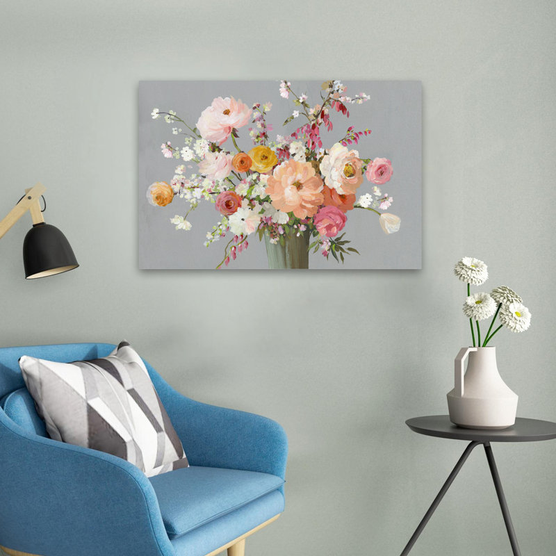 Paysage, nature, plantes, fleurs, chant floral, art mural, H 16 po x l 24 po