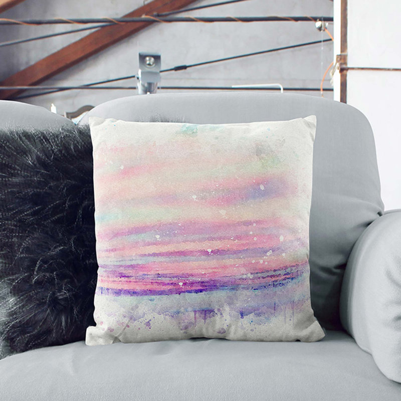 Pastel Sky Cushion with Filling, 55cm H x 55cm W x 20cm D, Stone