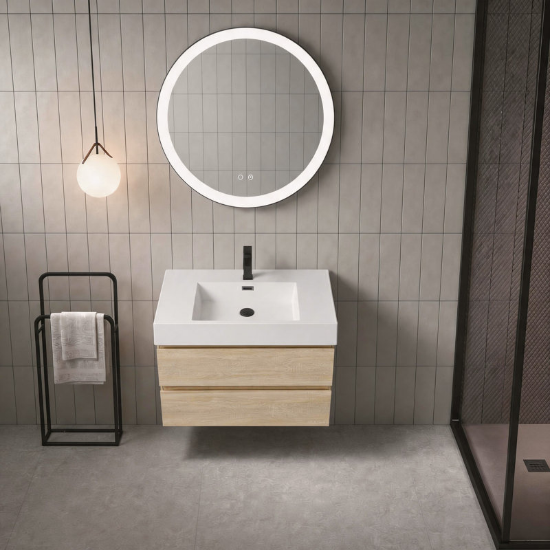 Meuble-lavabo flottant épais de 36 po (RTA), Chêne clair, 36"