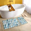 Ensemble de tapis de bain bleu doux (2 pièces) | 100% polyester, 1,6 x 2,0 pi et 2,0 x 3,3 pi | 650 g / m², hauteur des poils de 0,2 po, base à pois antidérapante | Lavable à la machine, durable et facile à nettoyer | Parfait pour la décoration de salle de bain