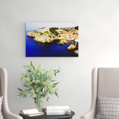 Landscape Coast Dubrovnik Croatia Photographic - Wrapped Canvas