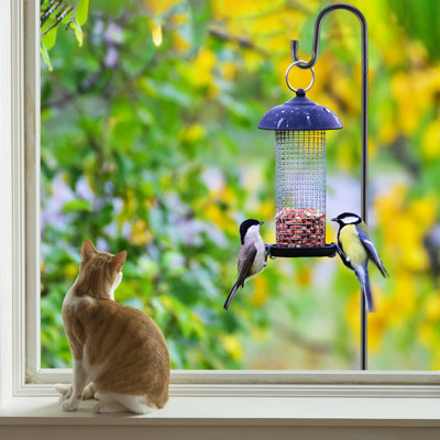 Shepherds Hook For Outside, 62 Inch Adjustable Bird Feeder Pole With 5 Prong Base, Garden Hanger Stand For Hummingbird Feeder, Wind Chime, Lantern
