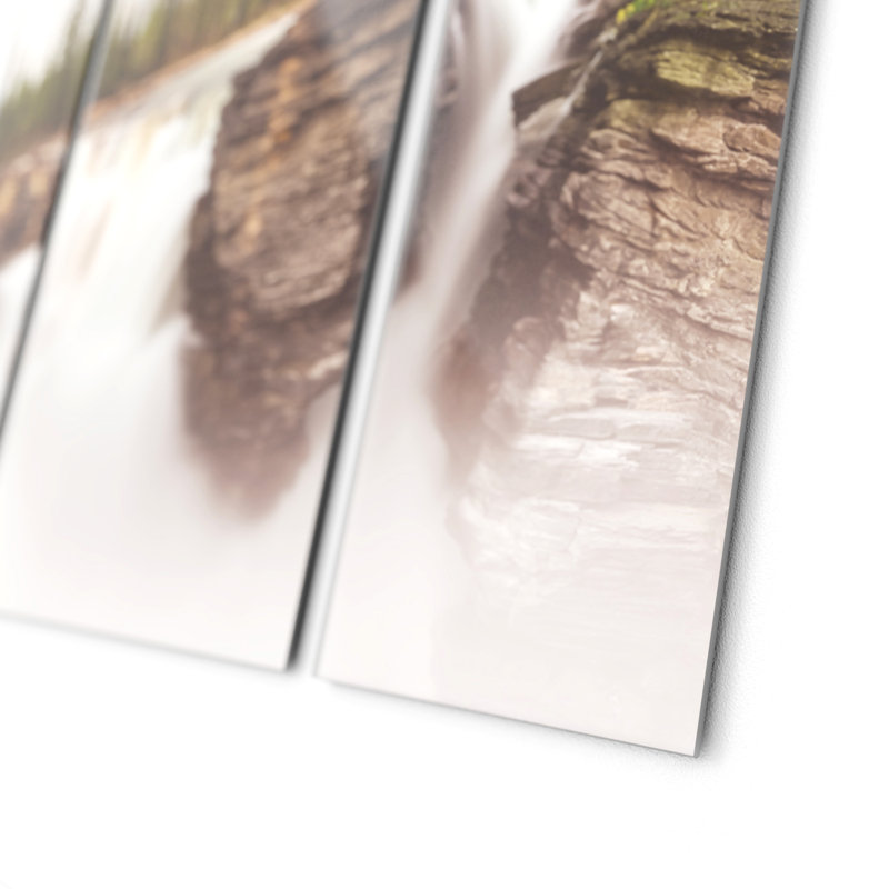 Waterfall - 3 Piece No Frame Print on Glass