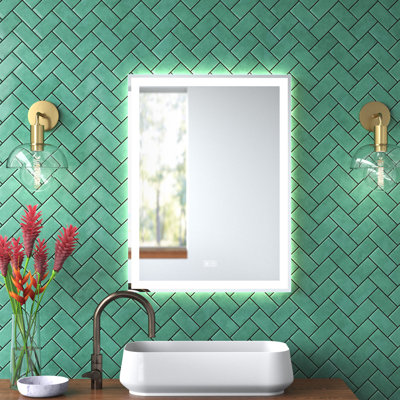 Tess Wood Flat Wall Mirror