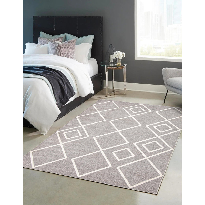 Geometric Indoor Rug, Rectangle 6' x 9'