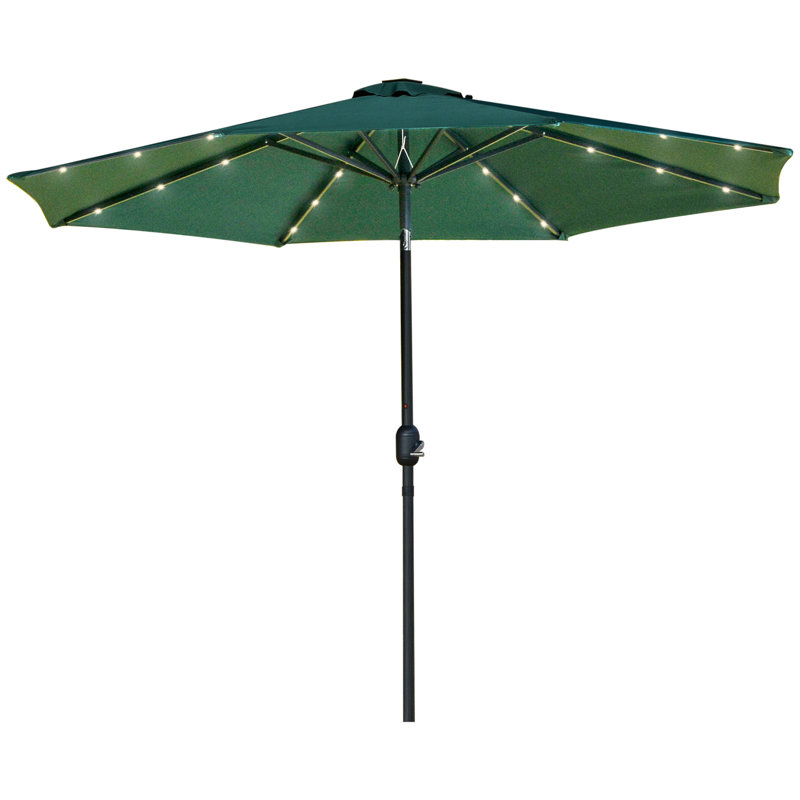 Breeann 267cm Tilt Market Parasol, Green