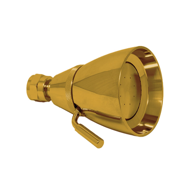 Shower Head 3" Diameter, Unlacquered Polished Brass