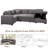 Upholstered U-Shaped Sectional Left Hand Facing