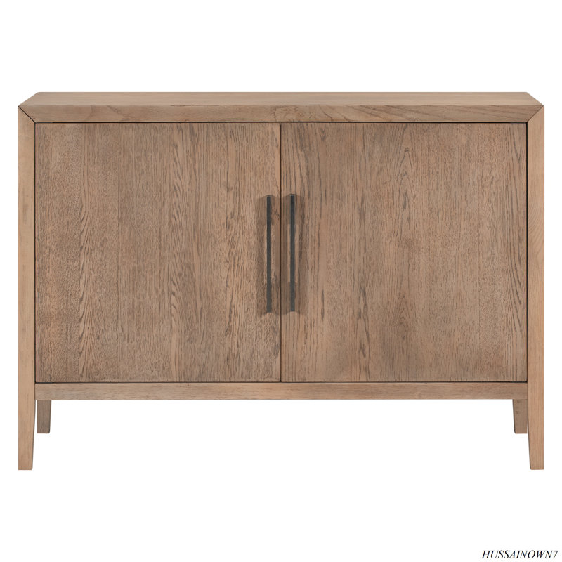 Buffet avec 2 poignées en métal et 2 portes pour le couloir, l'entrée et le salon, Beige