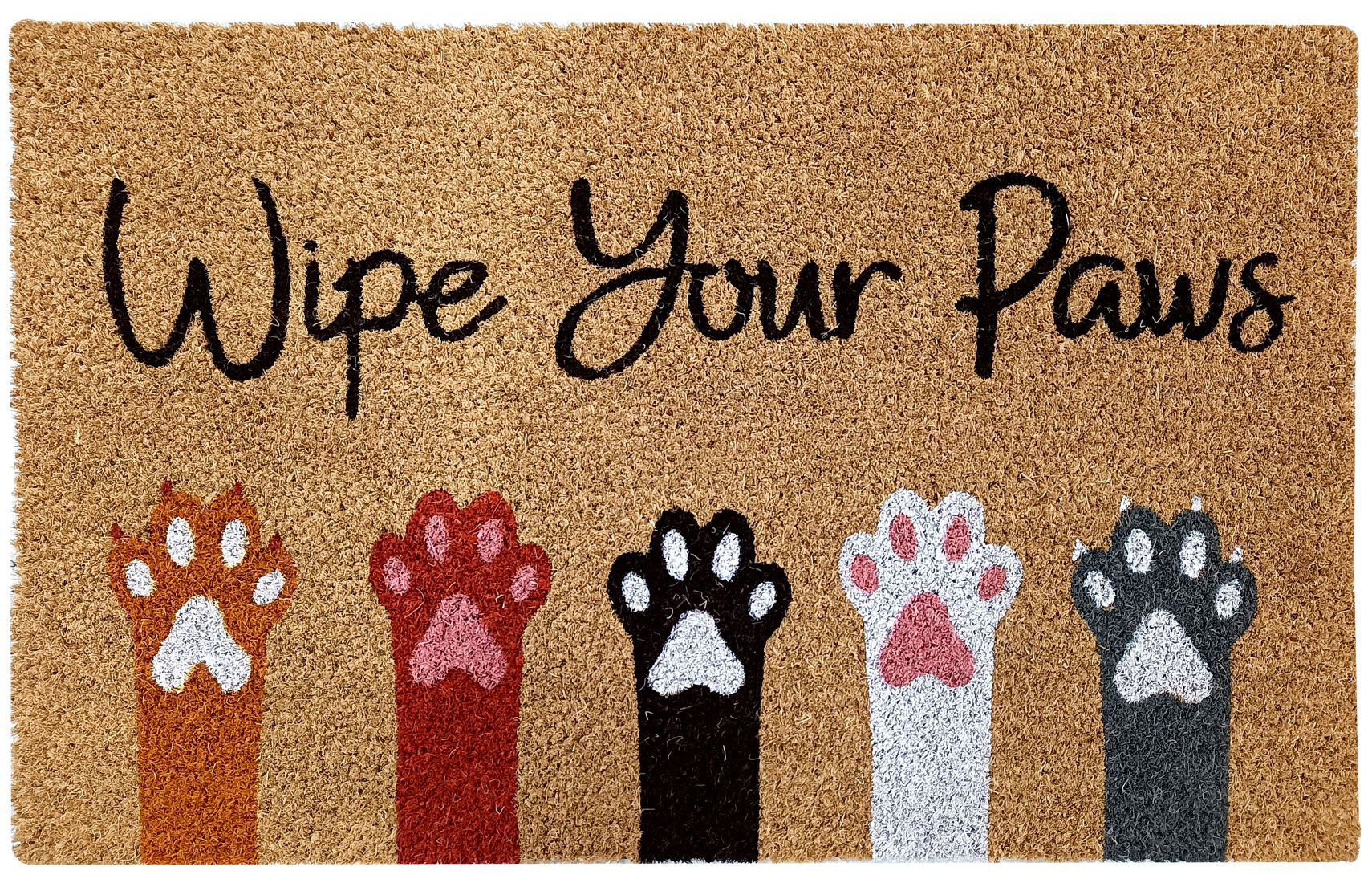 Trinx Corryne Wipe Your Paws 28in. x 18in. Non-Slip Outdoor Doormat ...