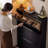 Black Solid Wood Shoe Storage Bench