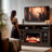 Anias TV Stand for TVs up to 70'' With Electric Fireplace Included-1953664524-1995445316