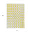 Tapis extérieur lavable à motif géométrique jaune et gris 10 pi x 14 pi