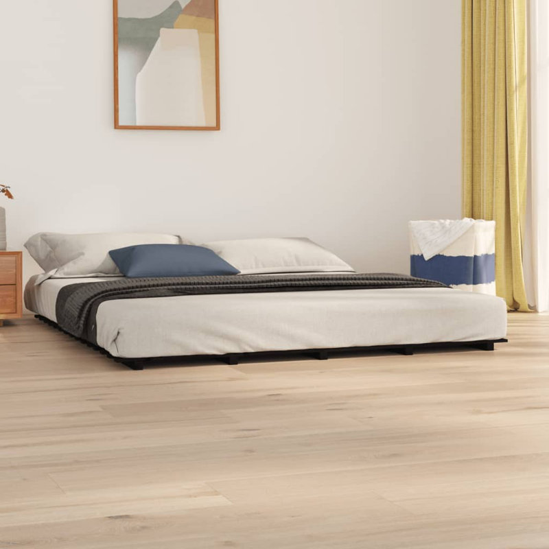 Lilyrae Solid Wood Bed, White, Super King 180 x 200 cm