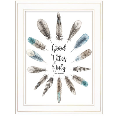 Good Vibes Only Framed Wall Art for Living Room, Home Wall Decor by Seven Trees Design