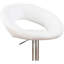 Tabouret en similicuir blanc à hauteur réglable avec 2 chaises pivotantes en PVC