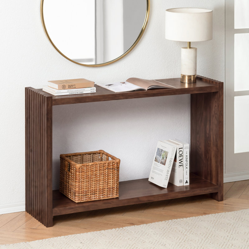 Console en bois massif 48 po Nerys, Mid Tone Honey