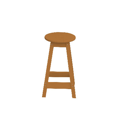  Poly Composite Round Counter Stool, Cedar