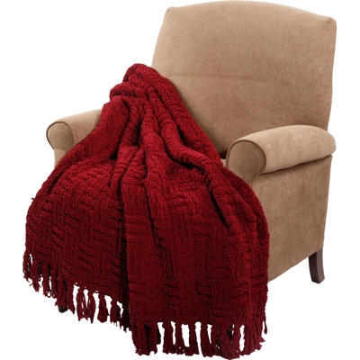 Cable Tweed Knit Throw Blanket