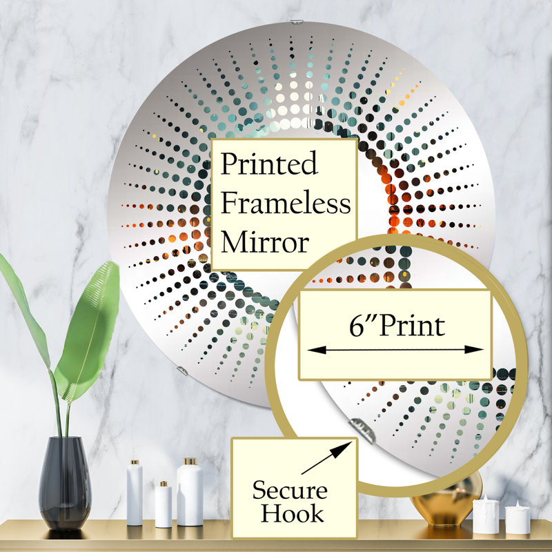 Onyx Outline Industrial Horizon - Miroir décoratif Starburst-MIR111627-Rond, 31,4 po x 31,4 po