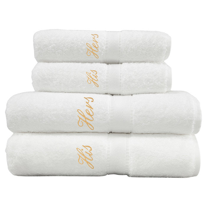 Super Plush Mulit-Size Set, White/gold