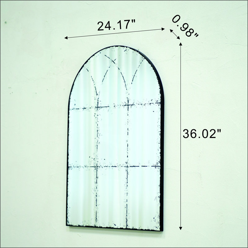 Miroir industriel semi-circulaire rétro