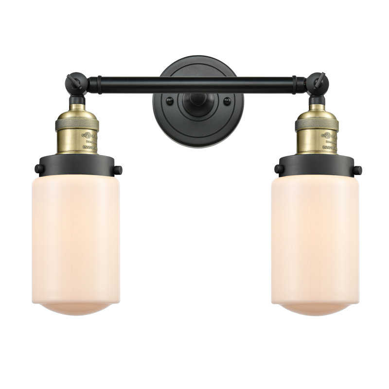Saroyan 2 - Light Dimmable Vanity Light, Polished Chrome, 6 Watt Vinage LED Bulb, Matte White