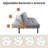 Convertible Futon Sofa Bed: Memory Foam Couch With Adjustable  Armrests & Backrest For Living Room, Office And Apartment - Easy Assembly-182955081