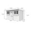Total Sheds 12ft x 7ft Pent Summer Shed - Toughened Glass External Planters - Pressure Treated Timber - UK Manufactured