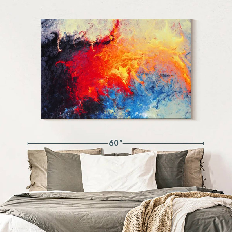 Avery Ice Flame Abstract, 34" H x 51" W