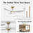 42" Modern Ceiling Fan with Light & Remote, High-Airflow Reversible DC Motor, 3-Color Memory LED, Gold Ceiling Fan with White Blades for Farmhouse Transitional Bedroom Small Rooms Home Offices-1536373065-1536373068