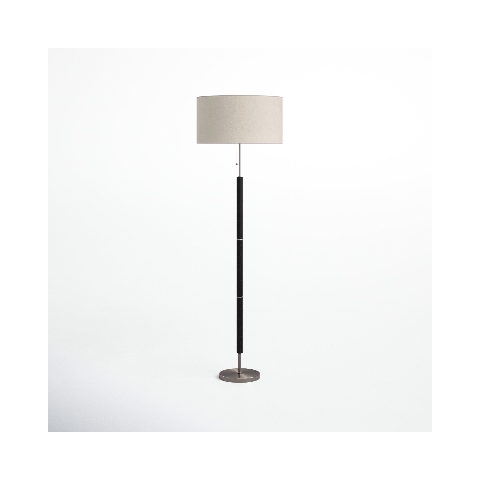 Fernando 65.5'' Floor Lamp, White, Black/Gray
