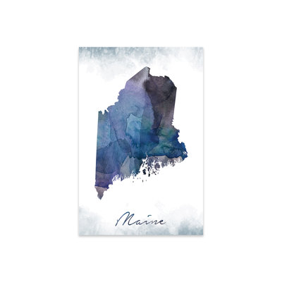 Maine State, impression bleutée sur verre acrylique