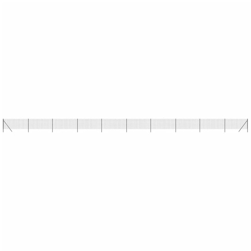 Battan Anthracite Metal Wire/Mesh Fence, 80cm H x 2500cm W x 7.5cm D, 13