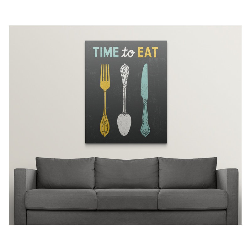 « rétro gamelle time to manger » par impression William, H 30 po x l 24 po x P 1,5 po, Toile