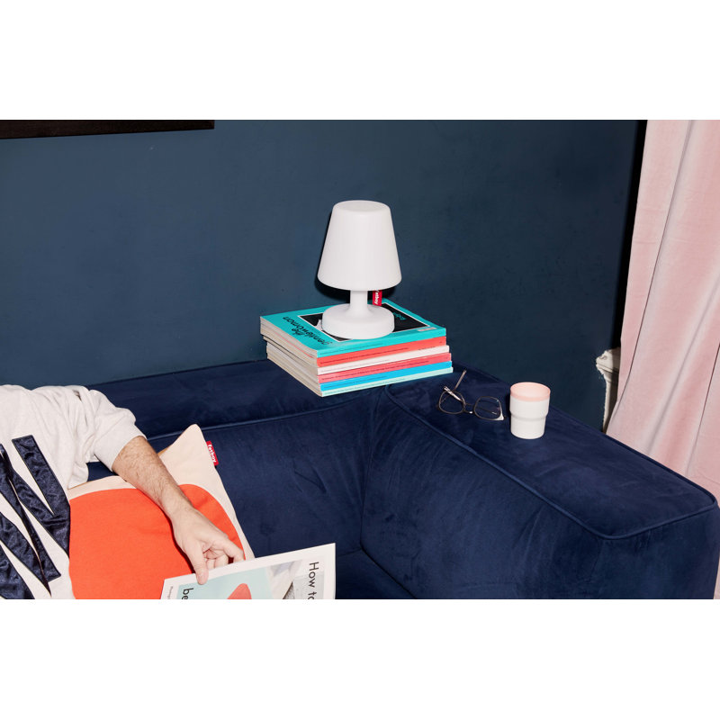 Edison the Petit 9.8" Blue Cordless Table Lamp with 3-Way Switch