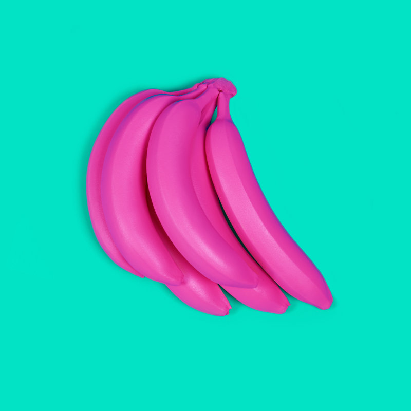 Pink Bananas by Stanislav Chegleev - Wrapped Canvas Print, 30cm H x 30cm W x 3.8cm D