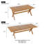 Table de salle à manger d'extérieur extensible en bois d'acacia pour les réceptions sur la terrasse