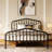 Fordingbridge Black Metal Platform Bed with Vintage-Style Headboard and Footboard-1826802210-1860862416