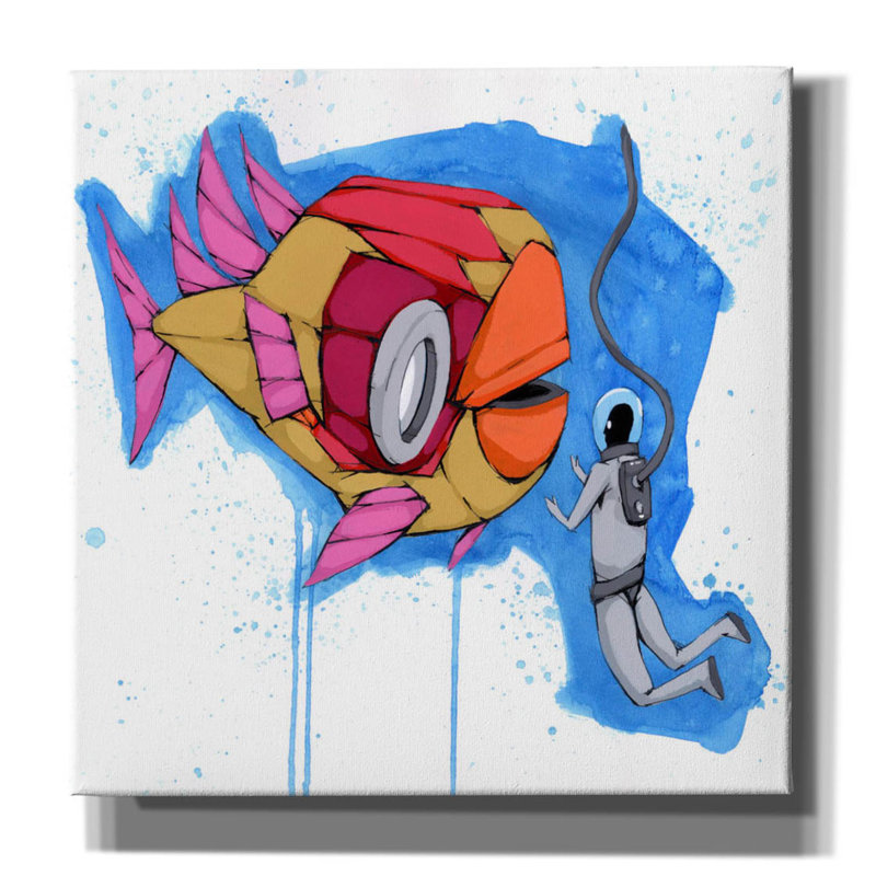 Sur toile, H 37 po x l 37 po x P 1,5 po