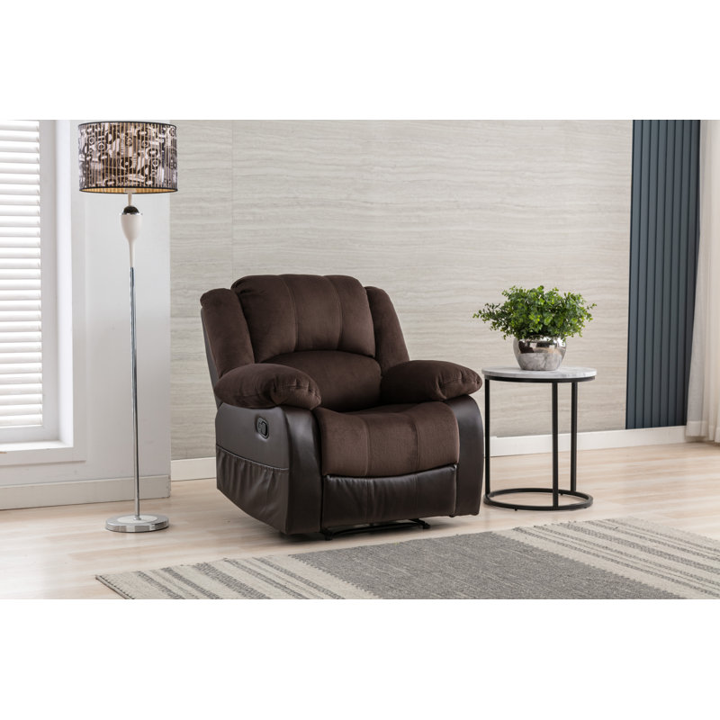 Fauteuil inclinable Alizzon, Mélange de polyester chocolat