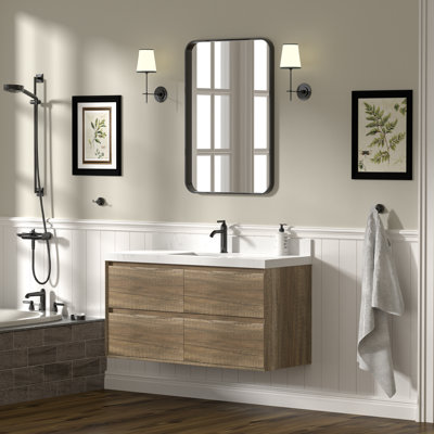 Meuble-lavabo mural avec lavabo
