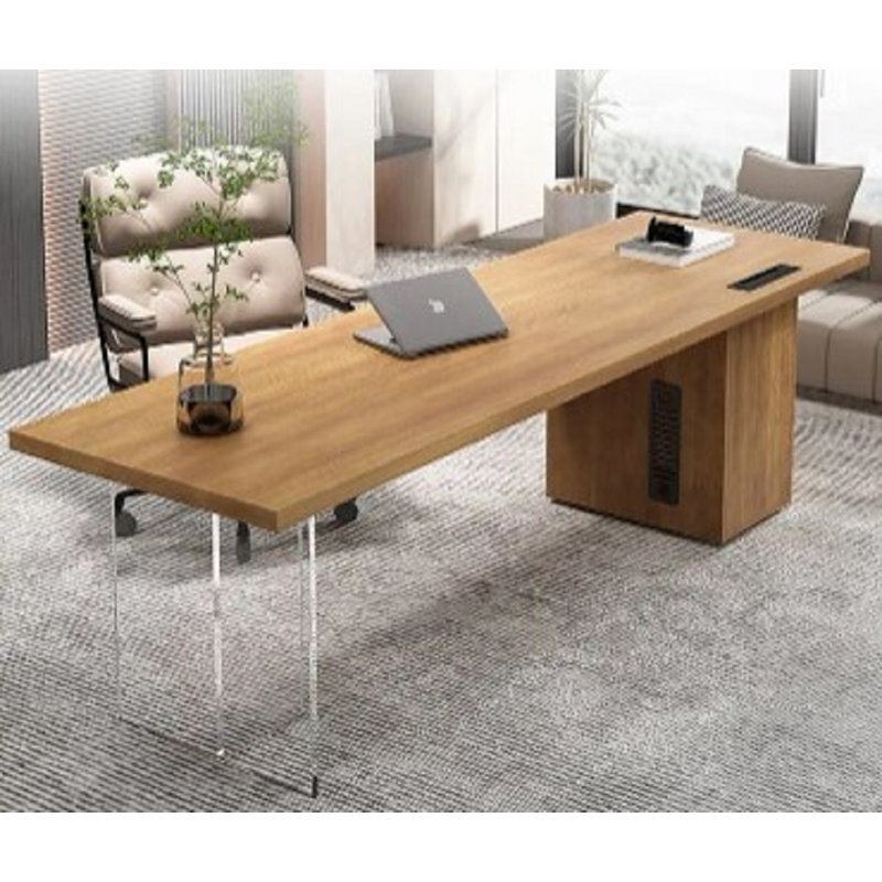 Claresta Executive Desk, Light Brown, Light Brown, 70cm H x 180cm W x 75cm D